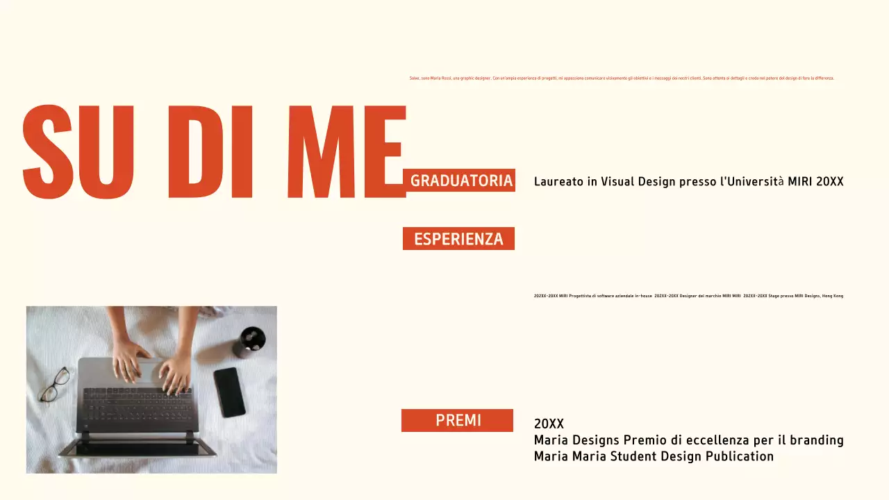 Presentazione del portafoglio moderno arancione