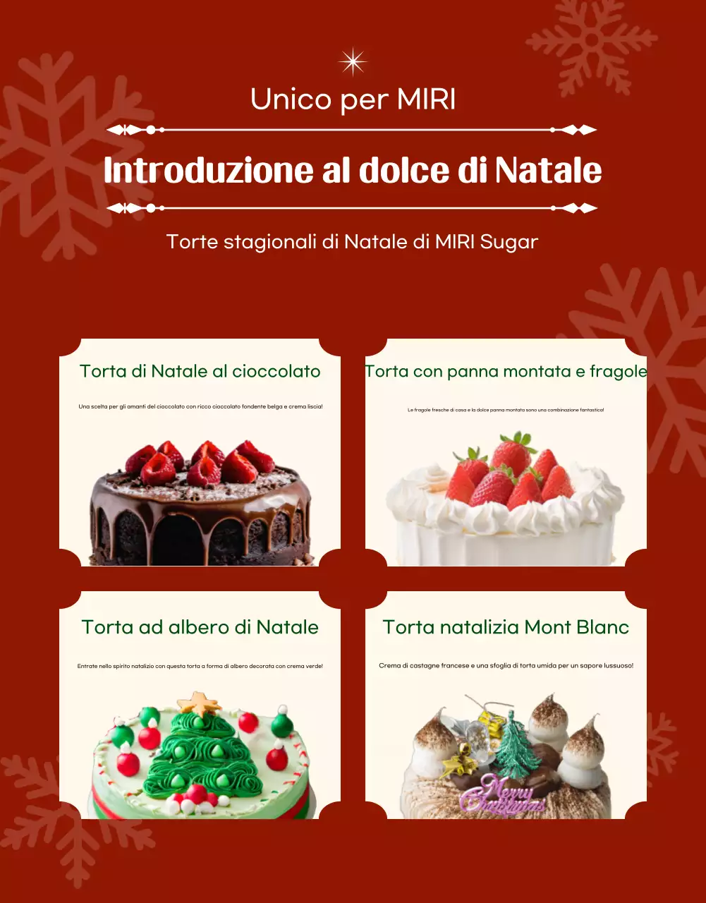 Annuncio natalizio blu semplice