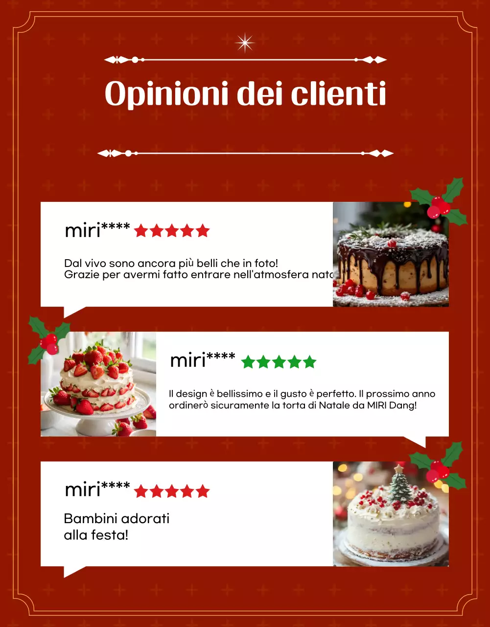 Annuncio natalizio blu semplice