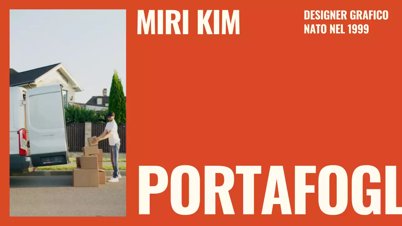 Presentazione del portafoglio moderno arancione