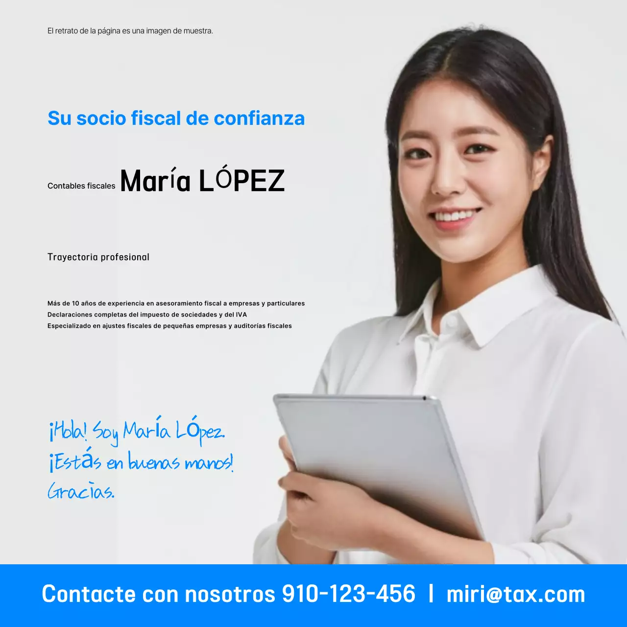 Azul claro Guía simple del calendario fiscal