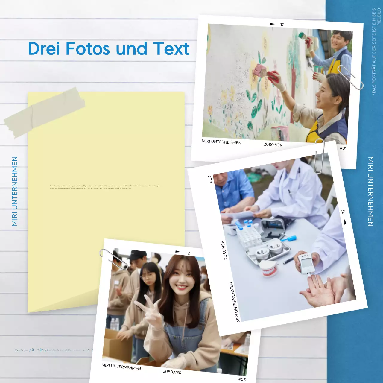 Blaue Moderne Unternehmens-PR