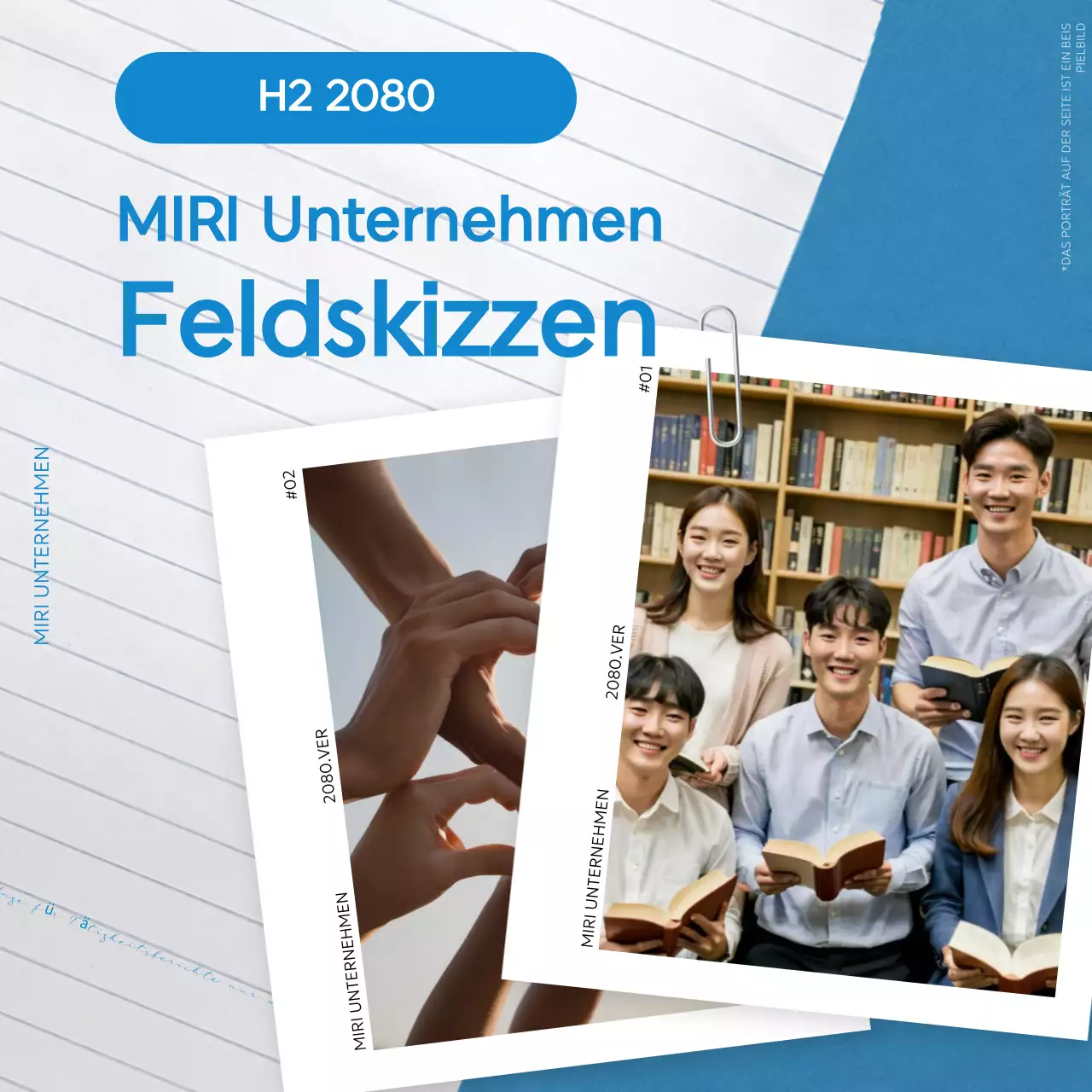 Blaue Moderne Unternehmens-PR