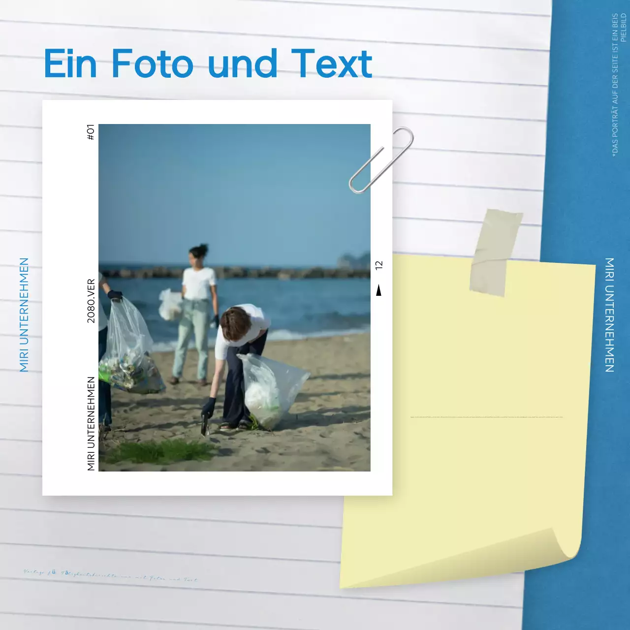 Blaue Moderne Unternehmens-PR