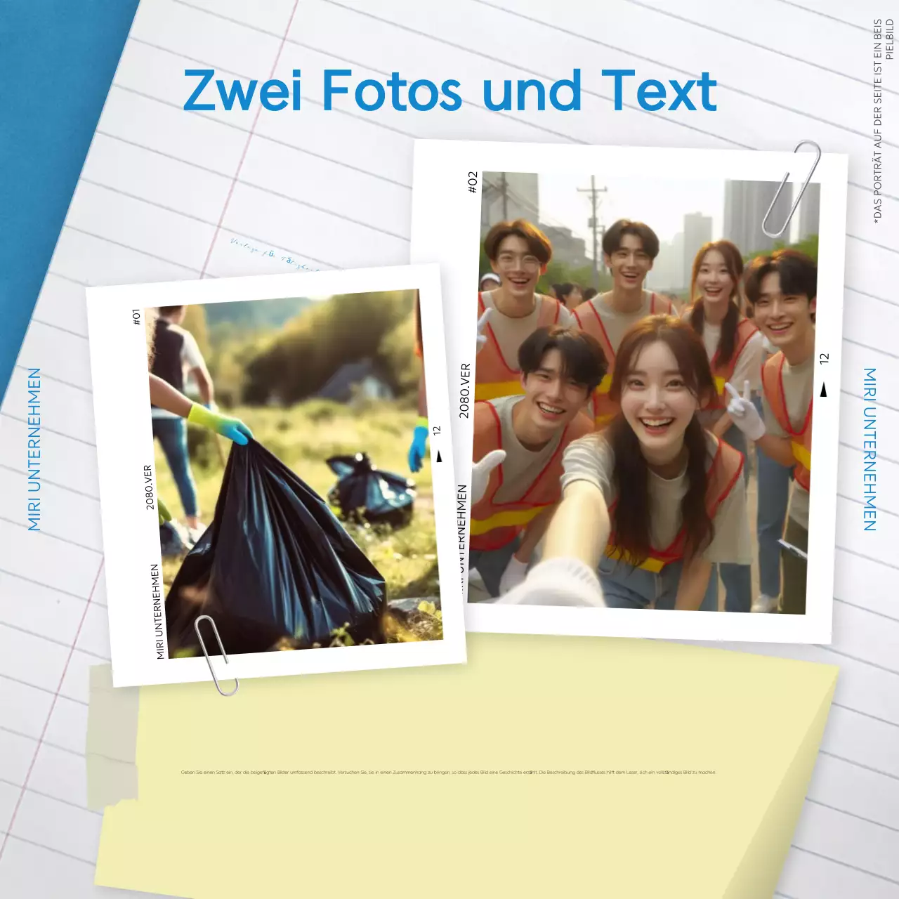 Blaue Moderne Unternehmens-PR