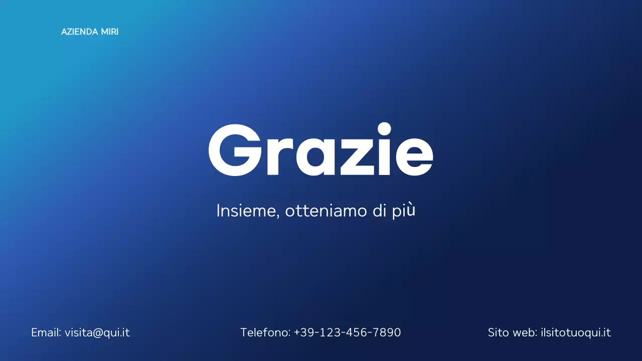 relazione aziendale moderna blu