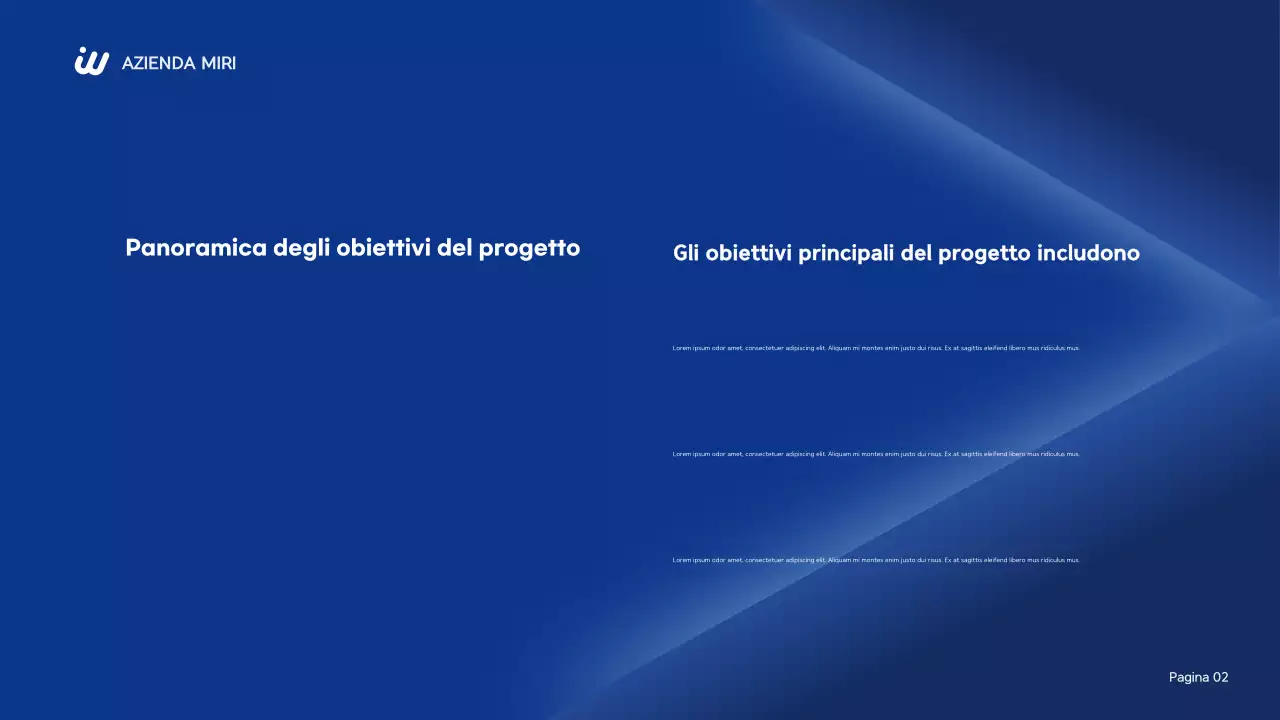 relazione aziendale moderna blu