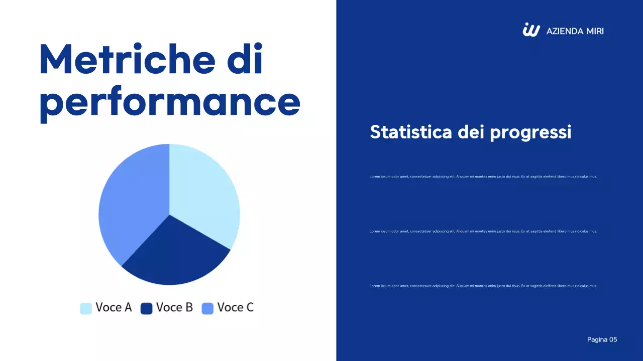 relazione aziendale moderna blu