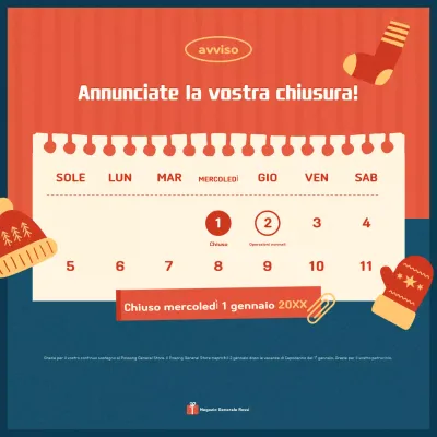 Annuncio di chiusura Red Vintage