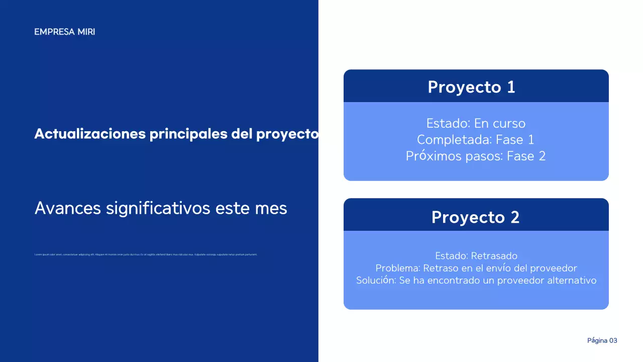 blue modern business report