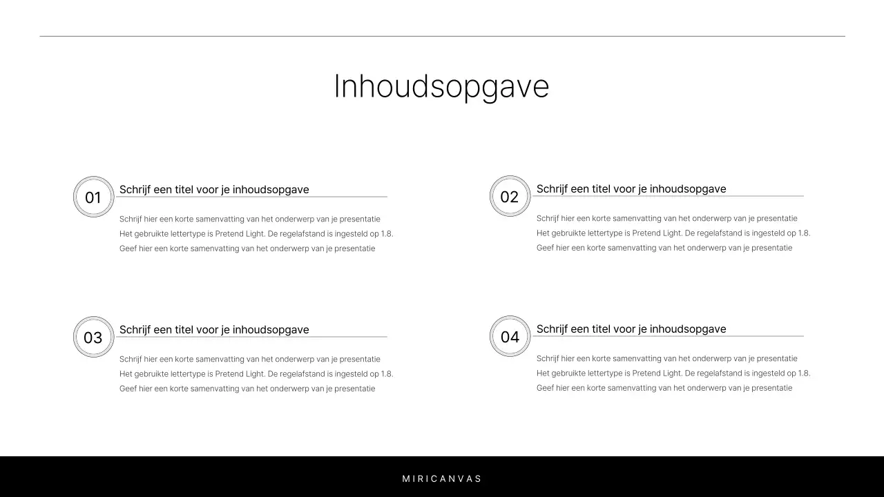 Een eenvoudig wit en chartreuse rapport om een project te introduceren