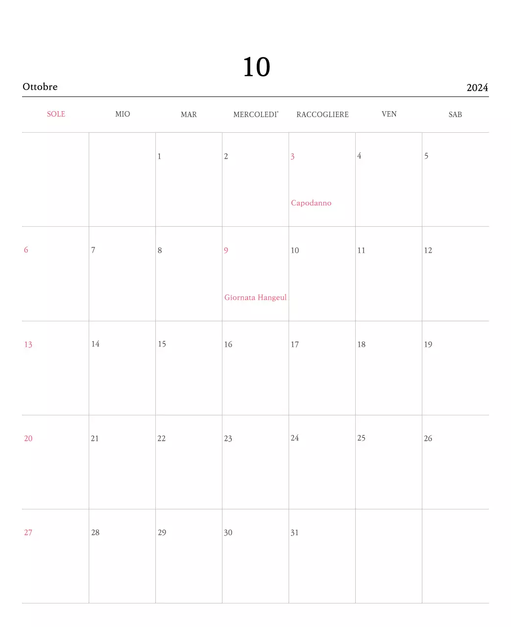 Colori caldiChiese con simpatiche illustrazioni