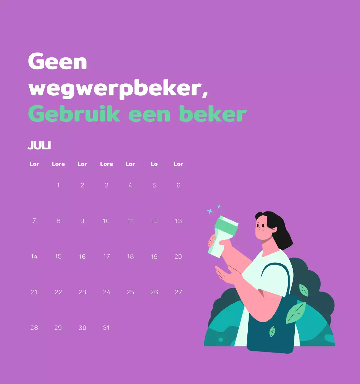 Vier de feestdagen met kleurrijke illustraties van mensen en de planeet.