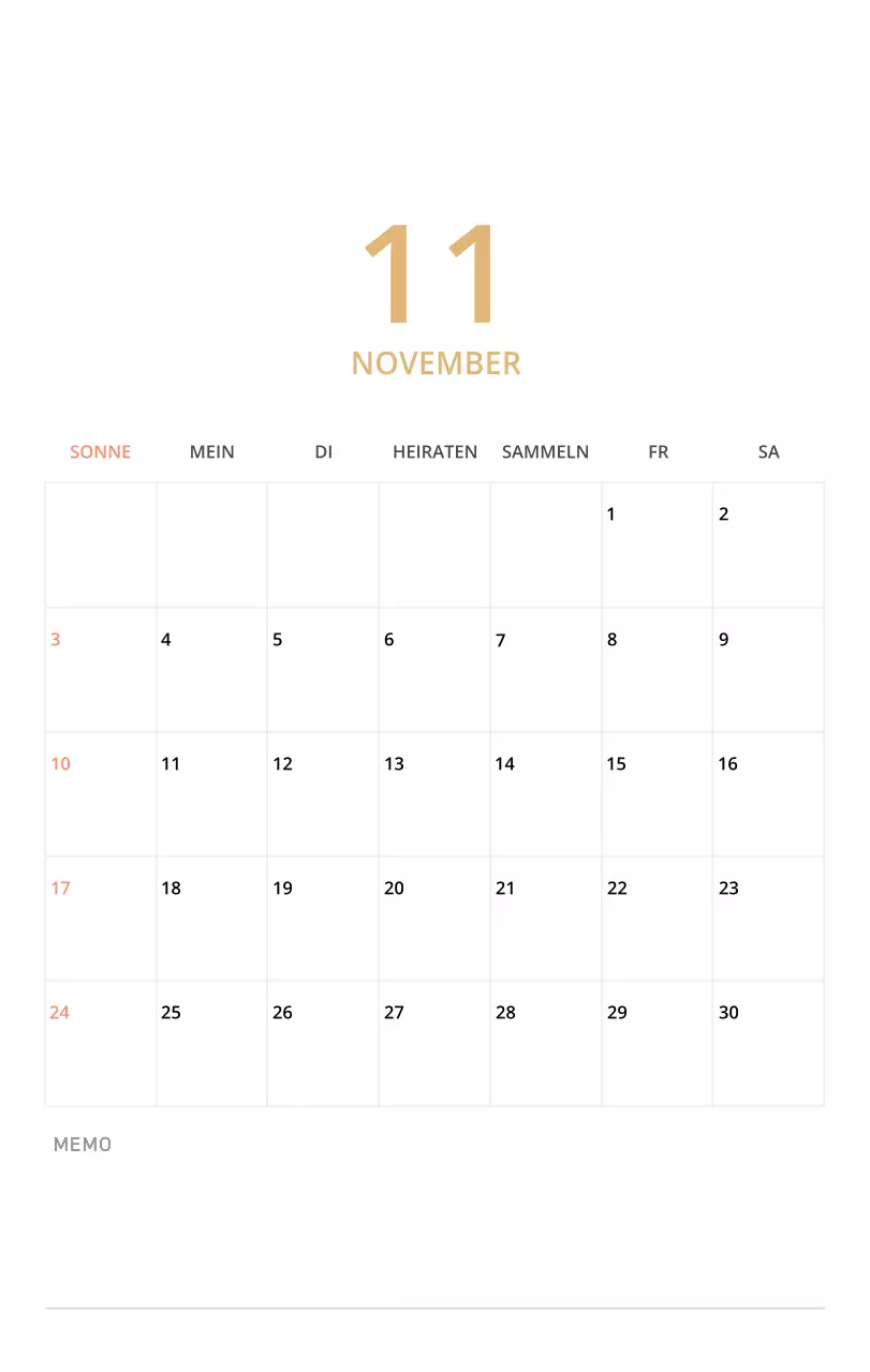 Niedlich illustrierter grüner Tischkalender mit Familienthemen