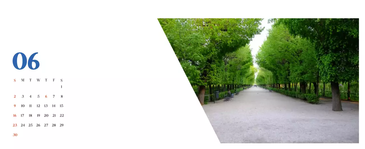 Krankenhauskalender mit saisonalen Landschaftsfotos