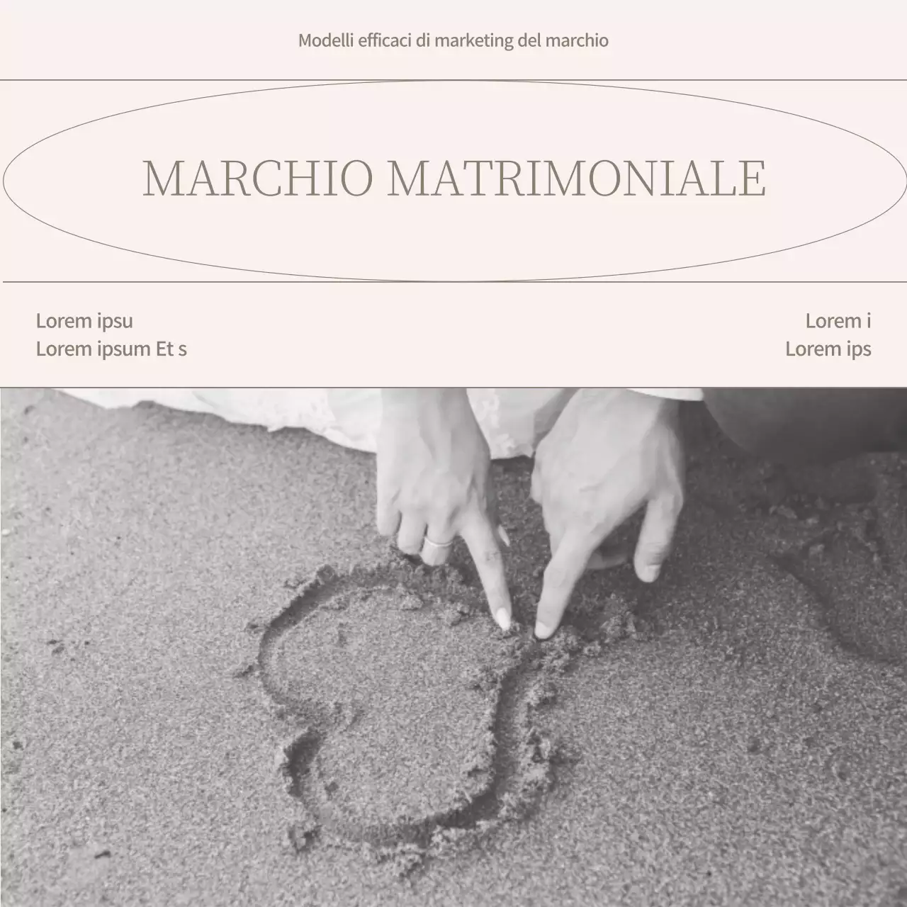 Promuovere un marchio di nozze moderno in rosa e marrone