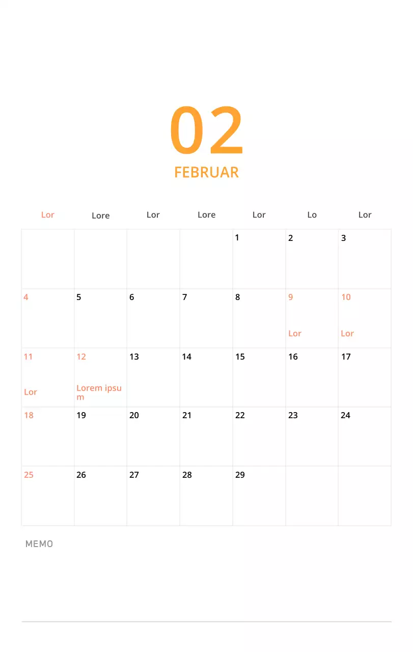 Niedlich illustrierter grüner Tischkalender mit Familienthemen