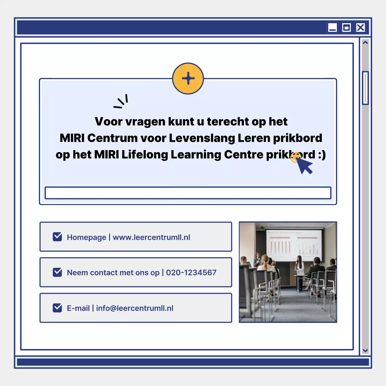 Bevorder de werving van leerlingen met een eenvoudig geel en marine leercentrum