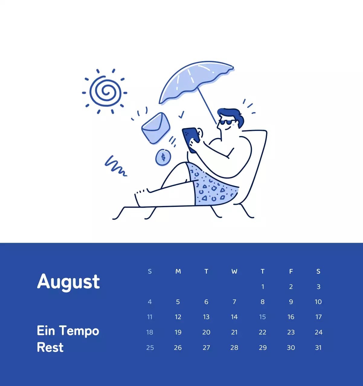 Ein Kalender mit farbenfrohen, emotionalen Illustrationen