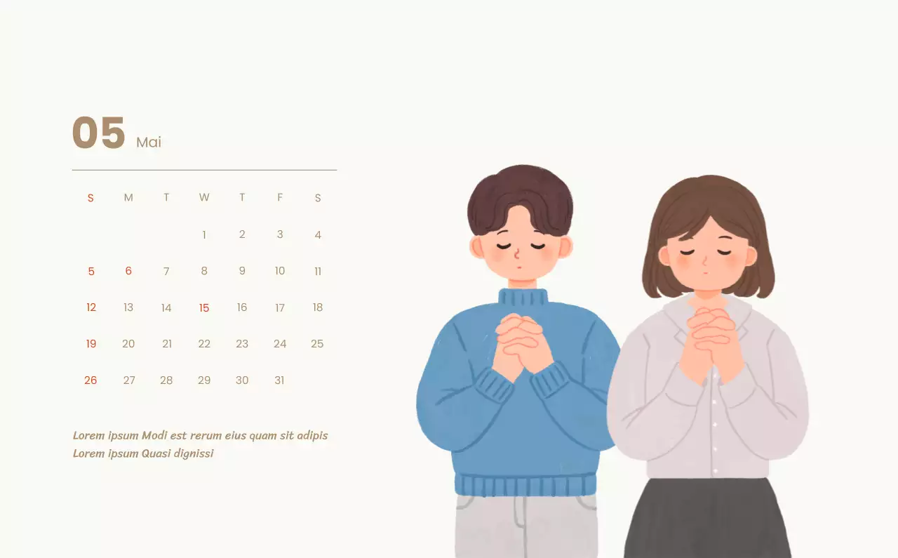 Ein Andachtskalender mit gemütlichen Illustrationen und Bibelversen auf hellblauem Hintergrund