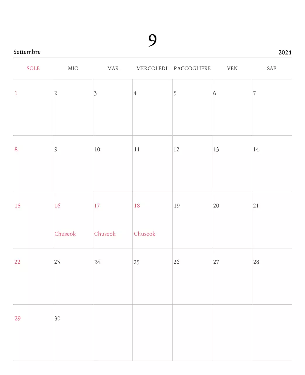 Colori caldiChiese con simpatiche illustrazioni