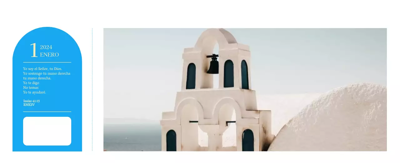 Calendario eclesiástico azul de concepto moderno