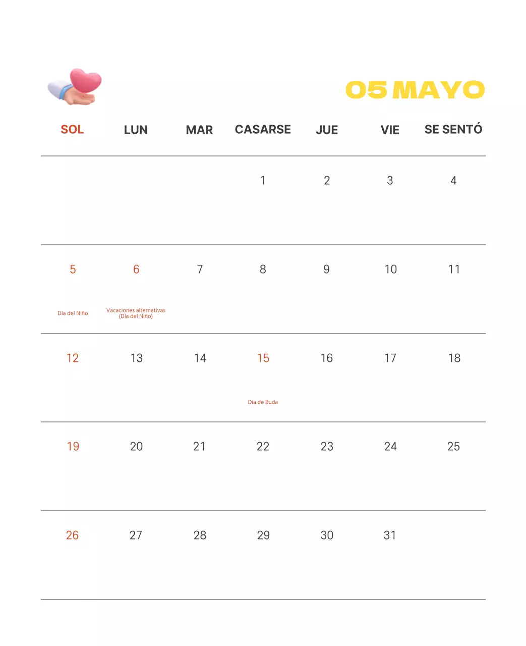 Un hospital festivo con ilustraciones de temática sanitaria y familiar y acentos de color