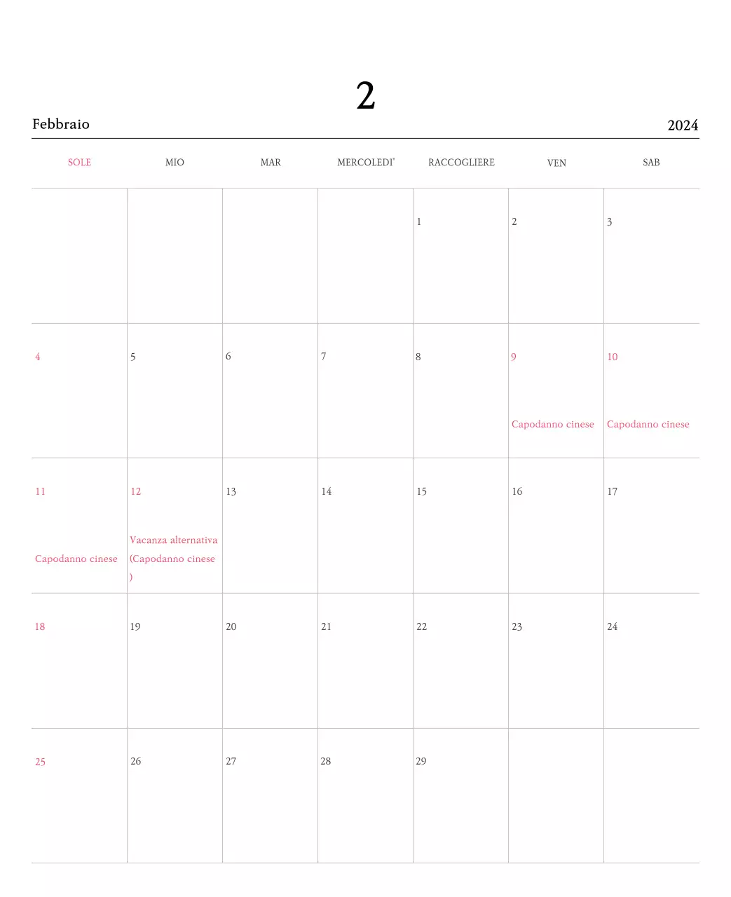 Colori caldiChiese con simpatiche illustrazioni