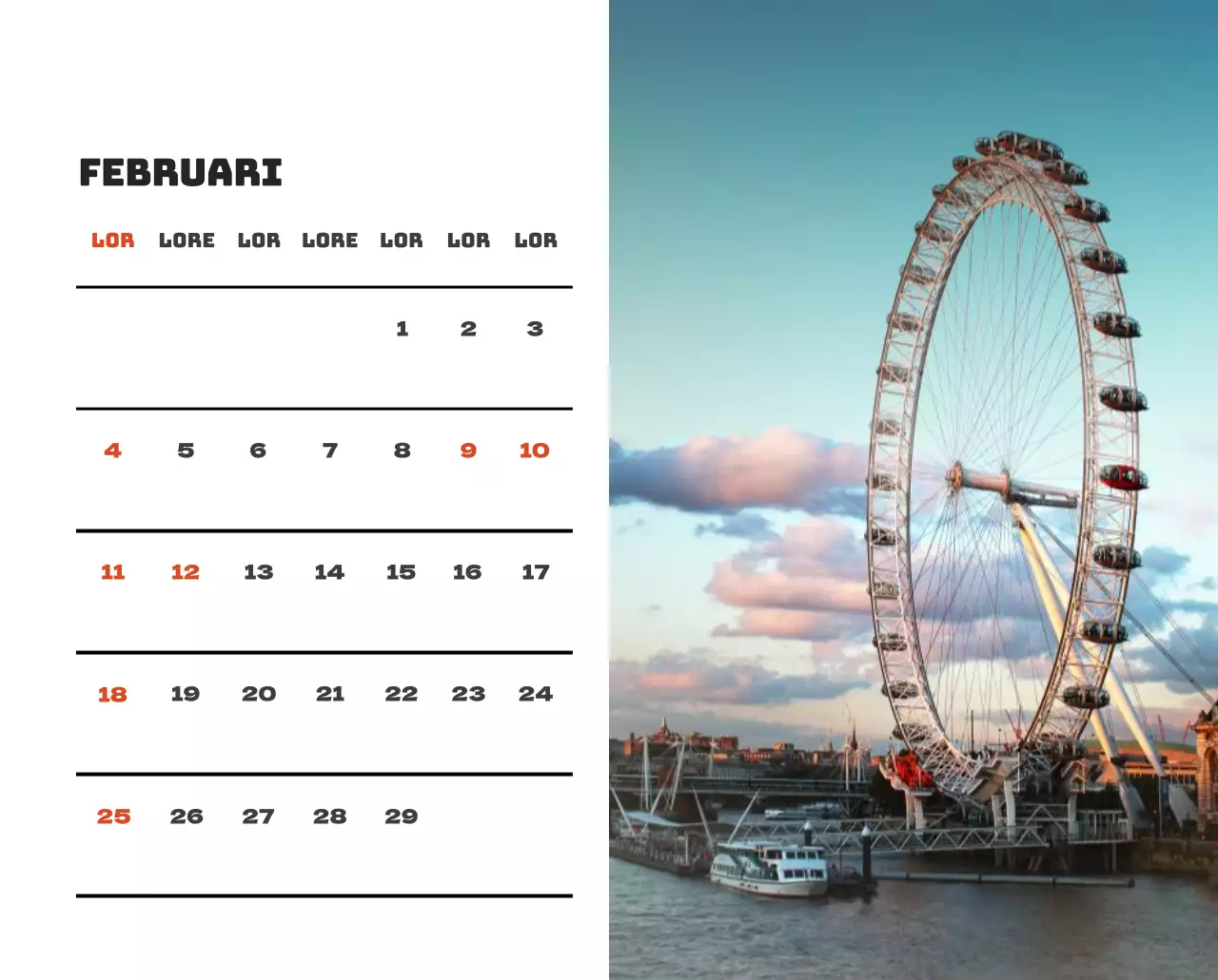 Een reisbureau dat de feestdagen viert met seizoensgebonden reisfotografie en een strakke, vetgedrukte tekstlay-out.