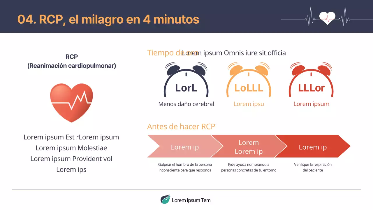 Material sencillo de formación en seguridad contra incendios en azul marino y naranja