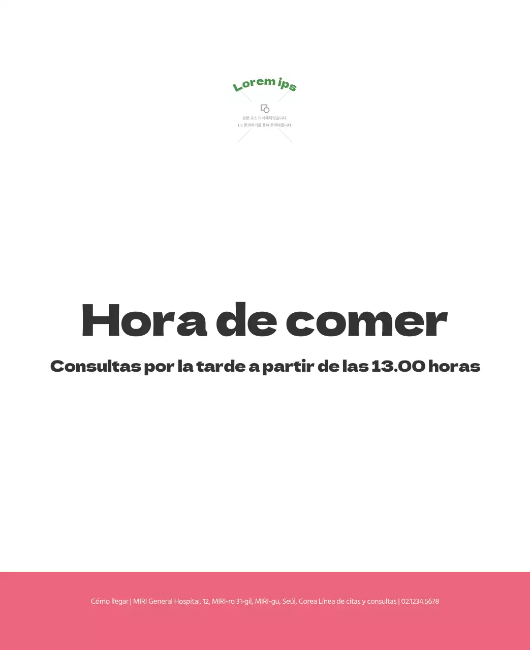 Un hospital festivo con ilustraciones de temática sanitaria y familiar y acentos de color