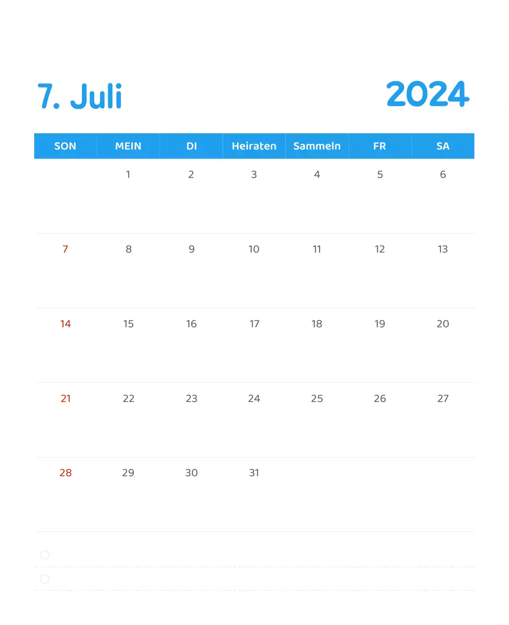 Ein Kalender mit farbenfrohen, emotionalen Illustrationen