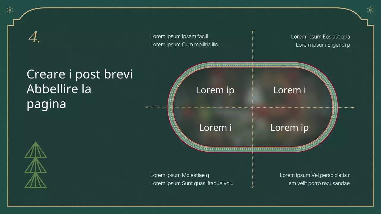 Un classico rapporto natalizio in verde e beige