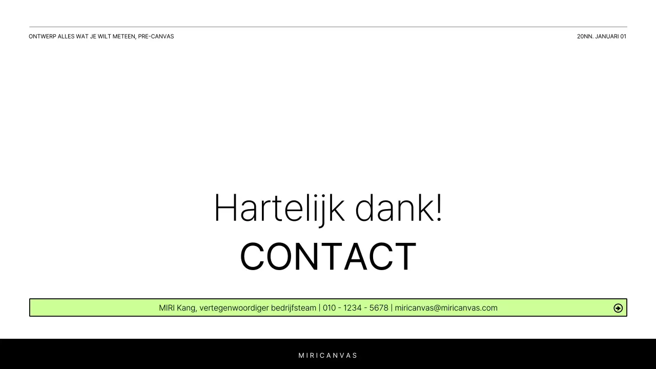 Een eenvoudig wit en chartreuse rapport om een project te introduceren