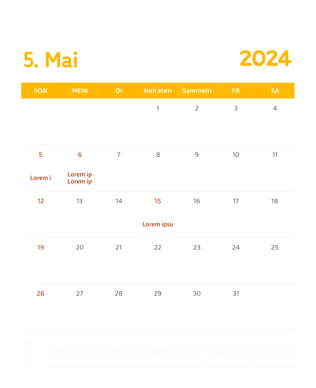 Ein Kalender mit farbenfrohen, emotionalen Illustrationen