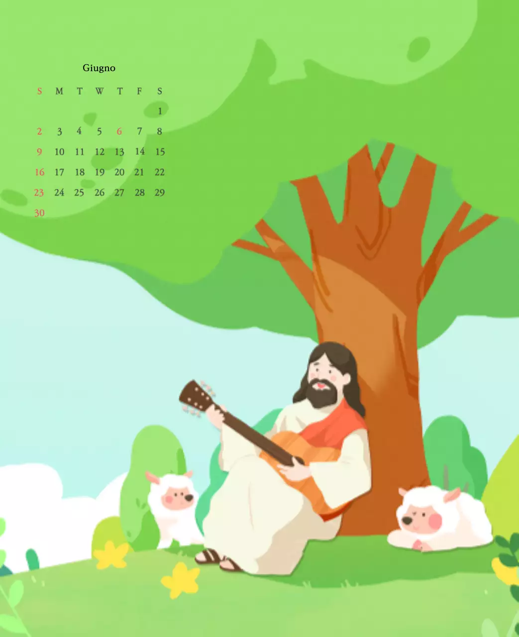 Colori caldiChiese con simpatiche illustrazioni