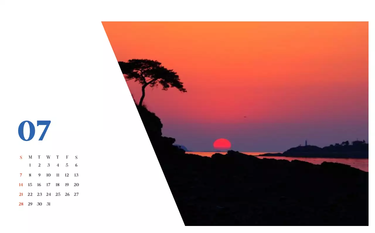 Krankenhauskalender mit saisonalen Landschaftsfotos