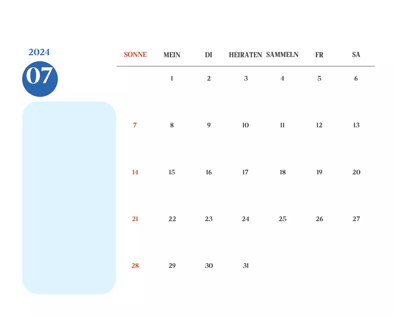 Krankenhauskalender mit saisonalen Landschaftsfotos