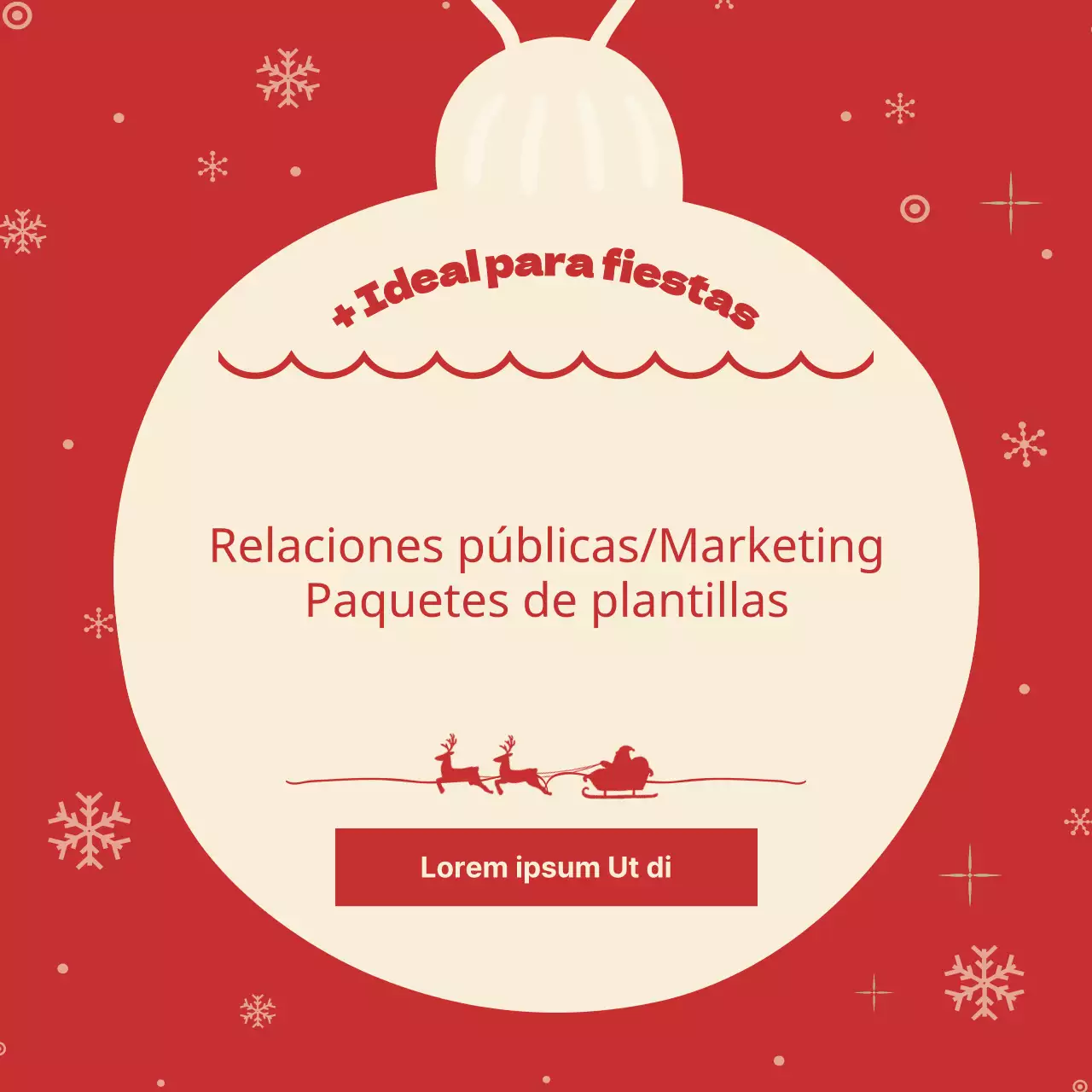 Anuncios navideños en rojo