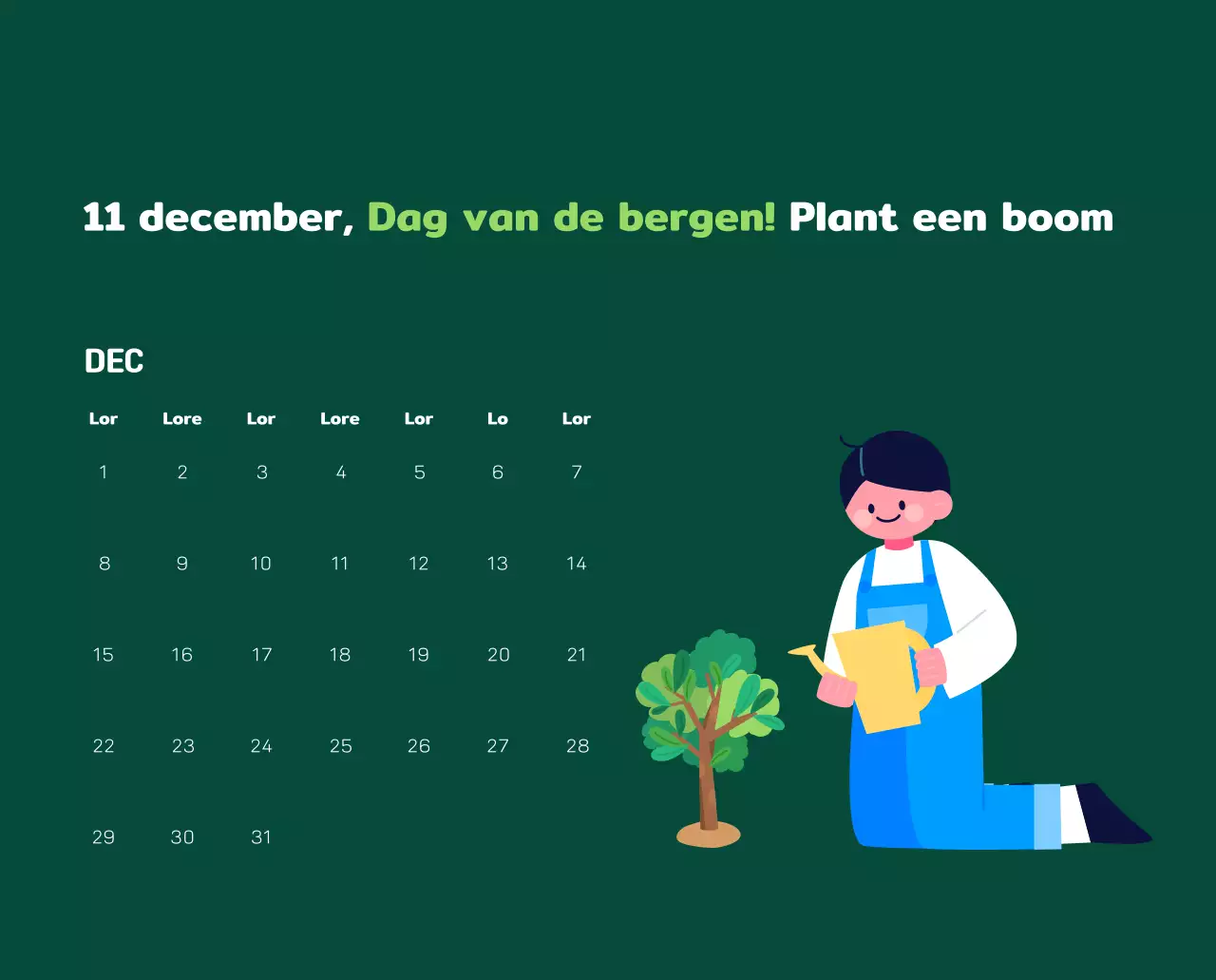 Vier de feestdagen met kleurrijke illustraties van mensen en de planeet.