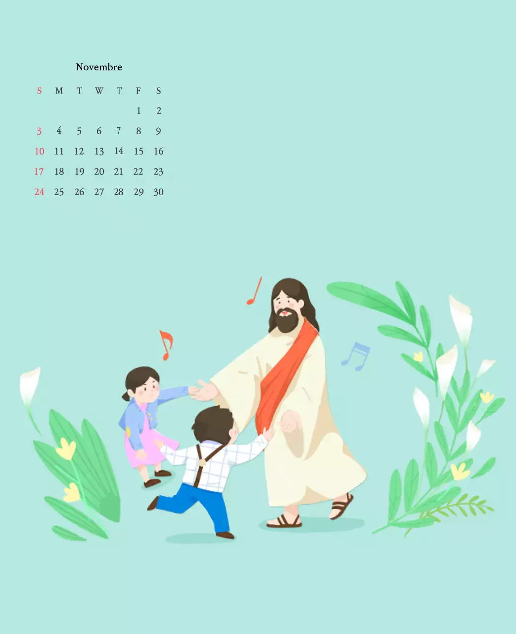 Colori caldiChiese con simpatiche illustrazioni