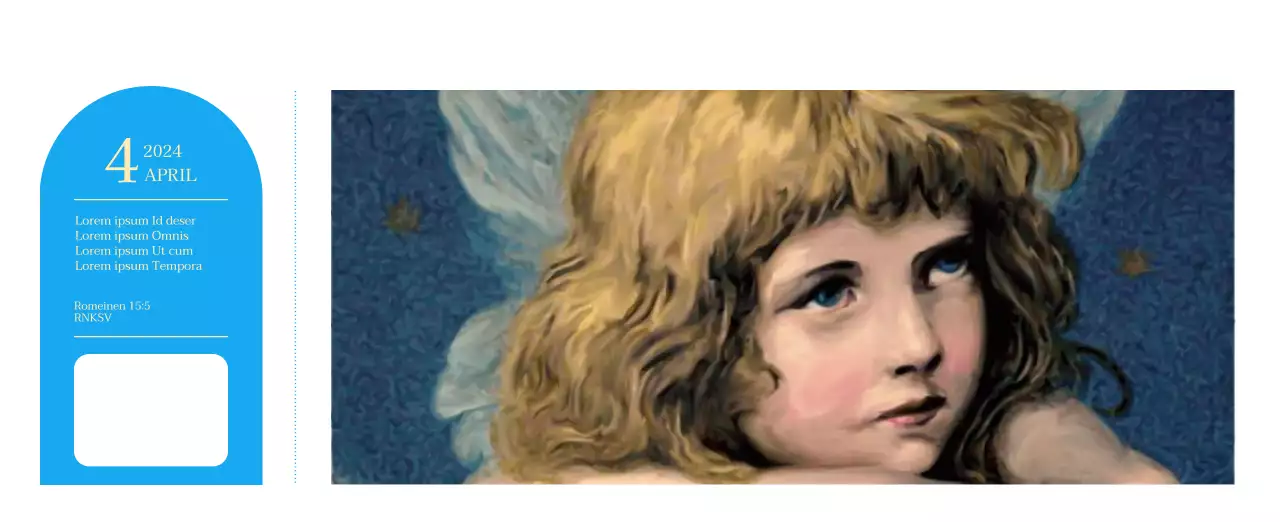 Blauw modern concept kerkkalender