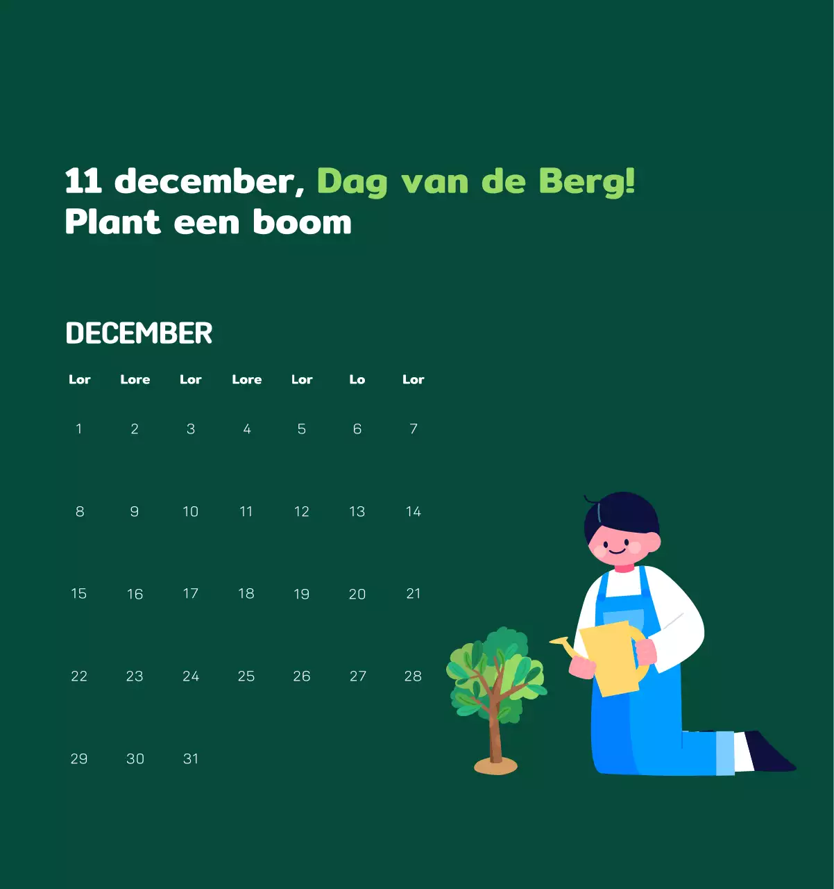 Vier de feestdagen met kleurrijke illustraties van mensen en de planeet.