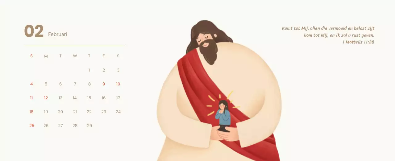 Een devotiekalender met gezellige illustraties en bijbelverzen op een lichtblauwe achtergrond