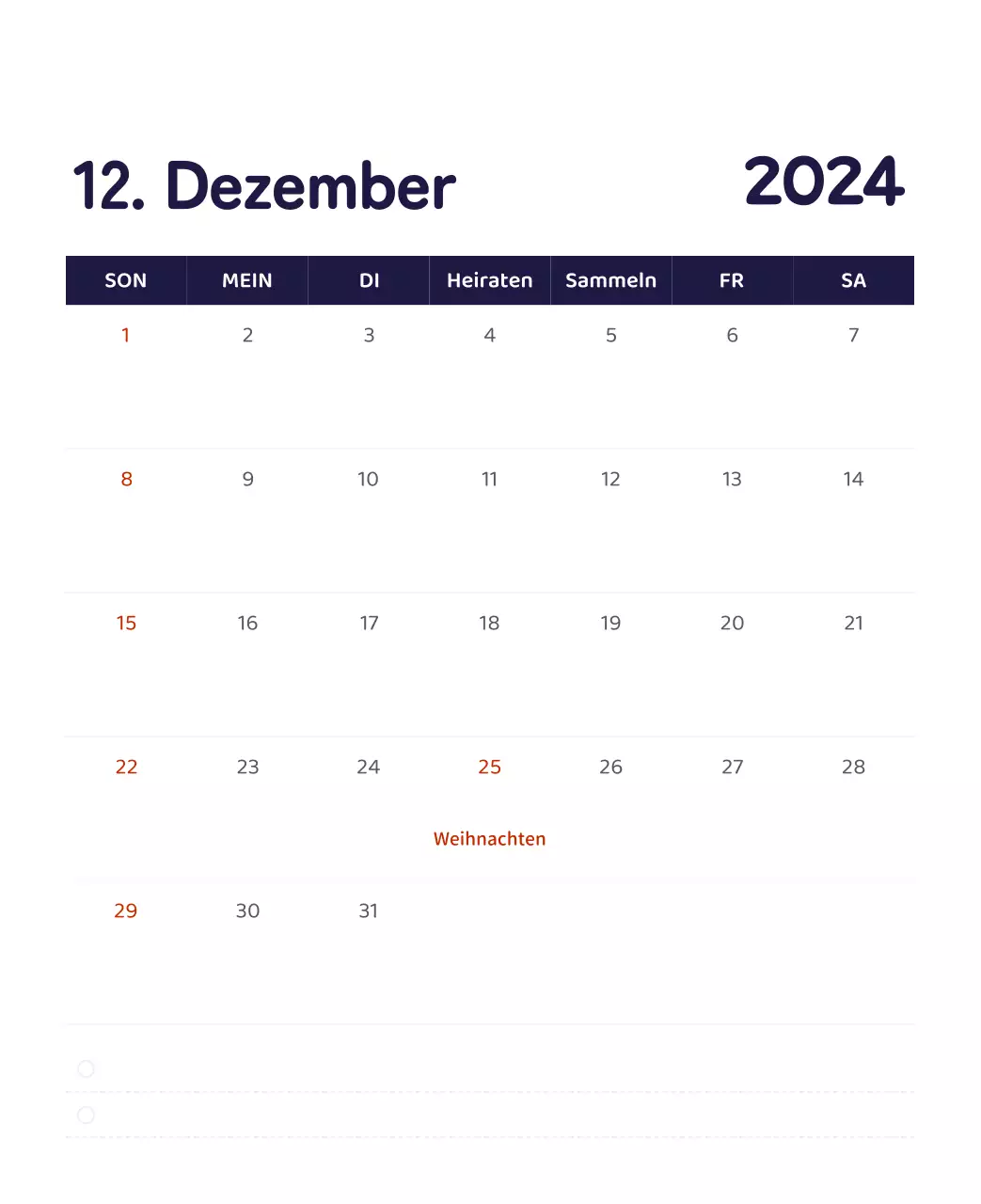 Ein Kalender mit farbenfrohen, emotionalen Illustrationen