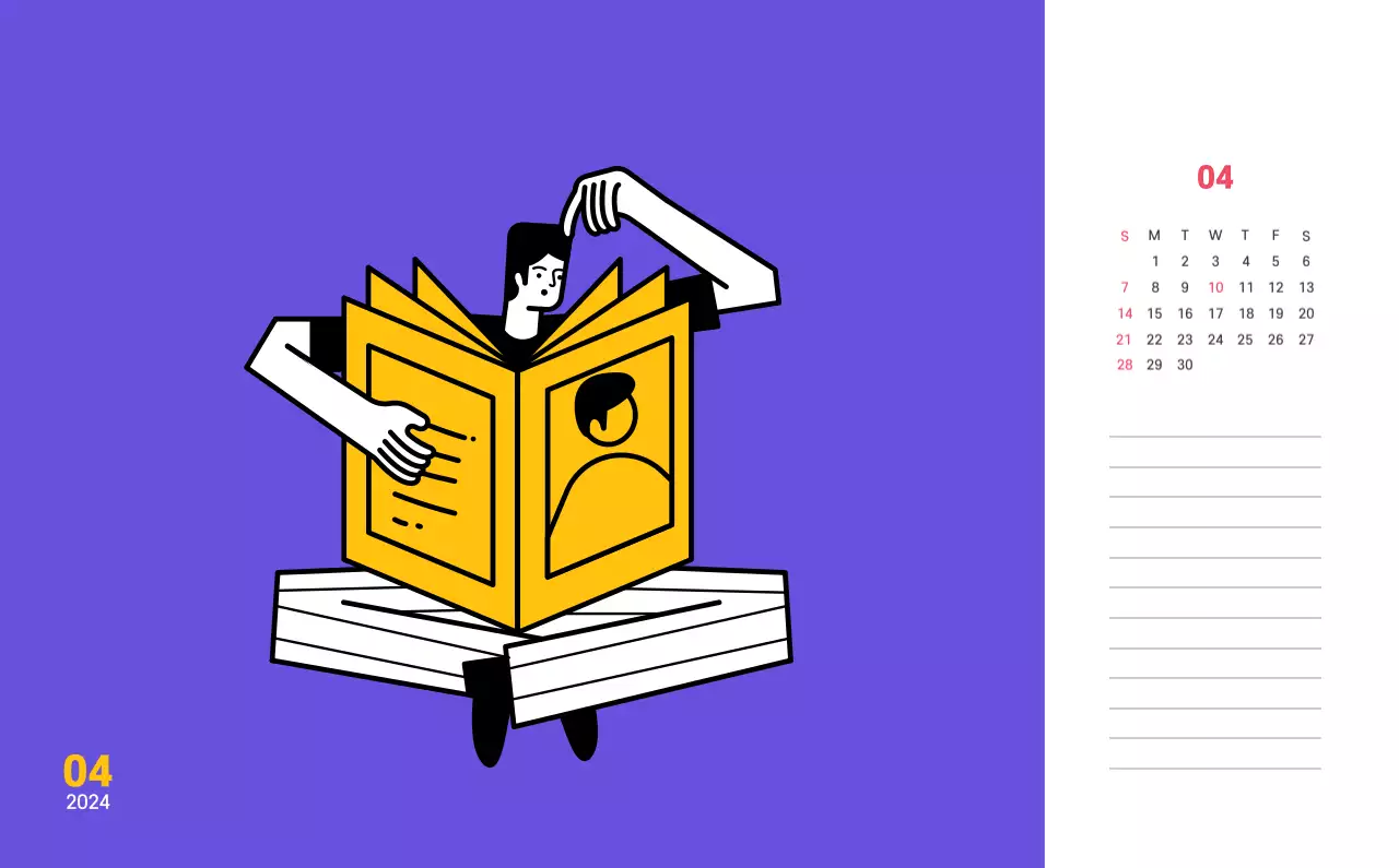 Saubere Linie Illustration auf einem lila Hintergrund