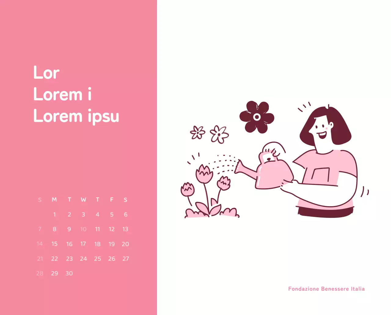 Un calendario con illustrazioni colorate ed emozionali