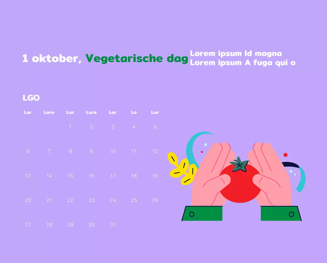 Vier de feestdagen met kleurrijke illustraties van mensen en de planeet.