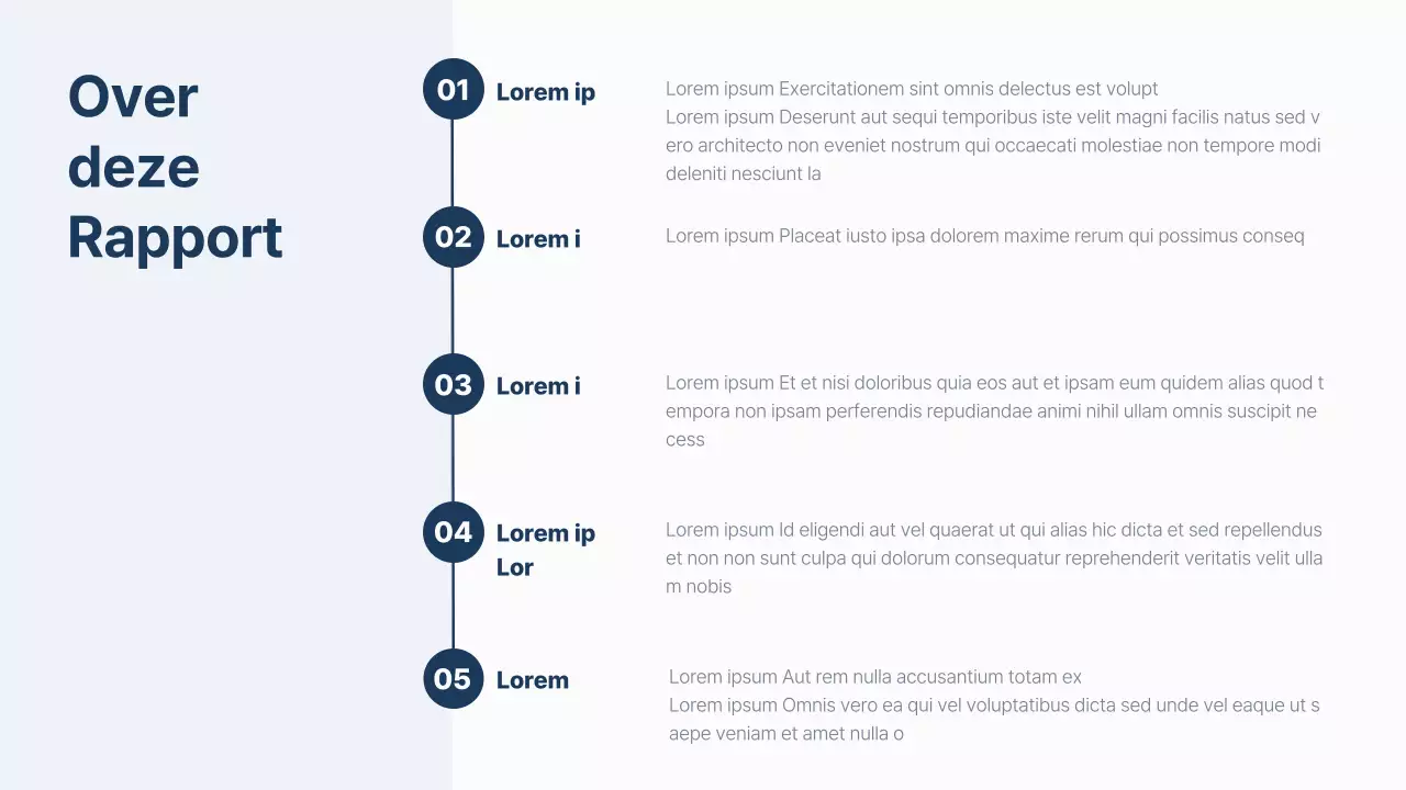 Een eenvoudig ESG-rapport in marineblauw en lichtblauw
