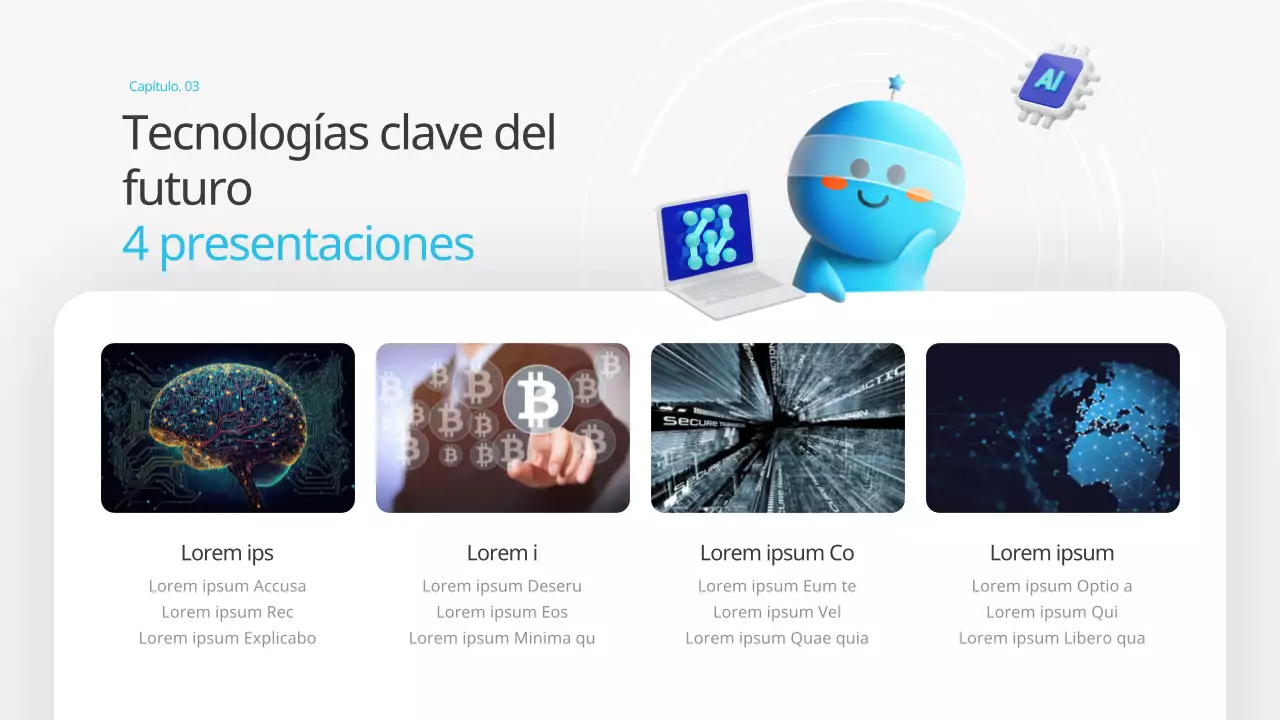 Una cubierta kitsch azul y amarilla de formación en previsión tecnológica futurista